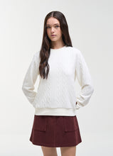 Load image into Gallery viewer, Colmar Cable-Knit Crewneck Sweatshirt
