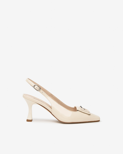 NeroGiardini Patent Leather Pumps in Milk