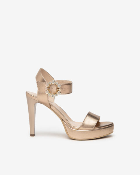 NeroGiardini Stiletto Sandals in Gold E410101DE