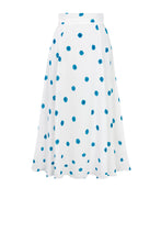 Load image into Gallery viewer, Edeline Lee Cross Skirt in White/Blue
