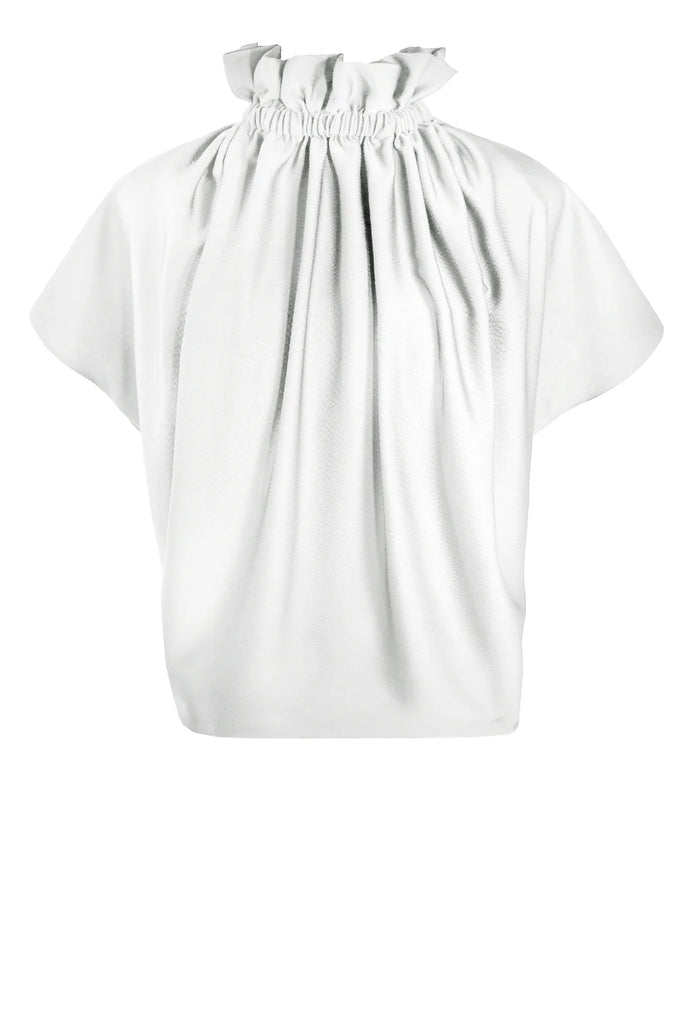 Edeline Ruff Blouse in Ivory