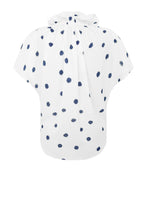Load image into Gallery viewer, Edeline Lee Ruff Blouse in White/Blue

