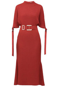 Edeline Pedernal Dress in Carmine