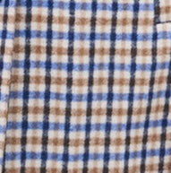 Load image into Gallery viewer, Rosso35 Cropped Check Jacket in Navy &amp; Tan
