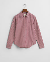 Load image into Gallery viewer, Gant Regular Fit Striped Poplin Shirt in Plumped Red
