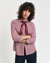 Load image into Gallery viewer, Gant Regular Fit Striped Poplin Shirt in Plumped Red
