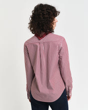 Load image into Gallery viewer, Gant Regular Fit Striped Poplin Shirt in Plumped Red
