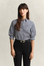 Load image into Gallery viewer, Gant Classic Poplin Striped Shirt in Classic Blue
