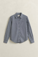 Load image into Gallery viewer, Gant Classic Poplin Striped Shirt in Classic Blue
