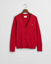 Load image into Gallery viewer, Gant Classic Cotton Cardigan in Ruby Red
