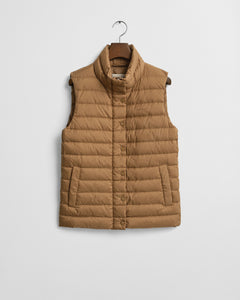 Gant Light Down Vest in Khaki