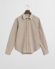 Load image into Gallery viewer, Gant Classic Striped Shirt in Taupe Beige

