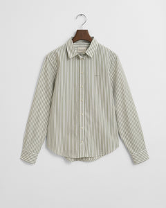 Gant Classic Striped Shirt in Faded Sage