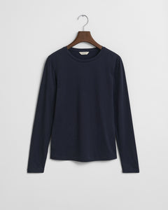 Gant Light Cotton Long-Sleeve T-Shirt Navy
