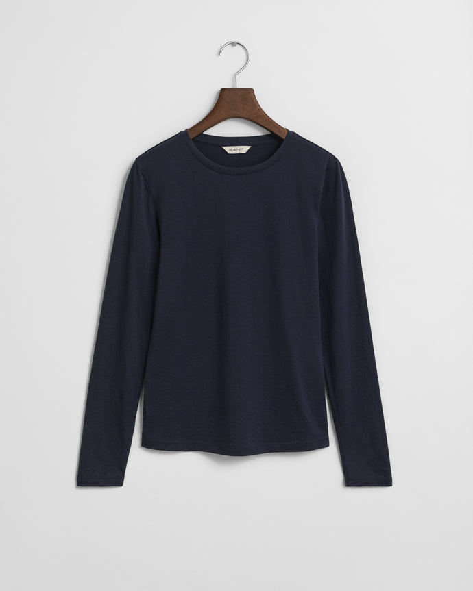 Gant Light Cotton Long-Sleeve T-Shirt Navy