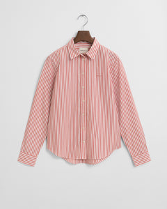 Gant Classic Striped Shirt in Faded Brick