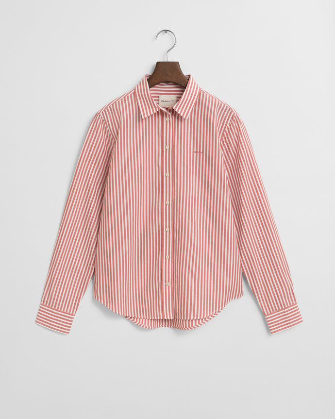 Gant Classic Striped Shirt in Faded Brick