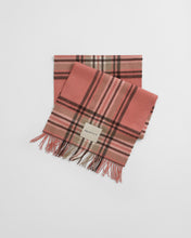 Load image into Gallery viewer, Gant Tartan Check Wool Scarf Faded Brick
