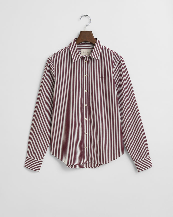 Gant Classic Striped Shirt in Plum Wine