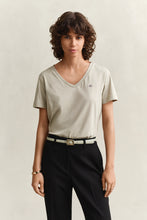 Load image into Gallery viewer, Gant Shiled V-Neck T-Shirt in Country Beige
