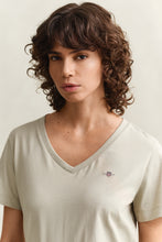 Load image into Gallery viewer, Gant Shiled V-Neck T-Shirt in Country Beige
