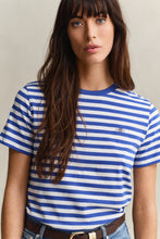Load image into Gallery viewer, Gant Striped Shield T-Shirt on Royal Blue
