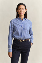 Load image into Gallery viewer, Gant Classic Poplin Striped Shirt in Royal Blue

