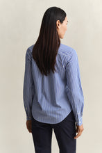 Load image into Gallery viewer, Gant Classic Poplin Striped Shirt in Royal Blue

