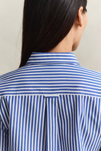 Load image into Gallery viewer, Gant Classic Poplin Striped Shirt in Royal Blue
