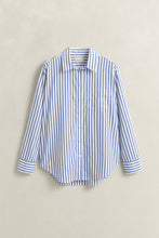 Load image into Gallery viewer, Gant Classic Poplin Striped Shirt in Royal Blue
