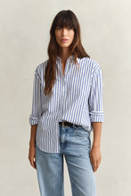 Load image into Gallery viewer, Gant Classic Poplin Striped Shirt in Royal Blue
