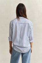 Load image into Gallery viewer, Gant Classic Poplin Striped Shirt in Royal Blue
