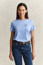 Load image into Gallery viewer, Gant Script T-Shirt in Hydrangea Blue

