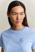 Load image into Gallery viewer, Gant Script T-Shirt in Hydrangea Blue
