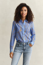 Load image into Gallery viewer, Gant Printed Long-Sleeve Shirt in Hydrandea Blue
