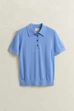 Load image into Gallery viewer, Gant  Knitted Short Sleeve Rugger in Hydrangea Blue
