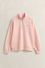 Load image into Gallery viewer, Gant Shiled Half-Zip Sweater in Apricot Pink
