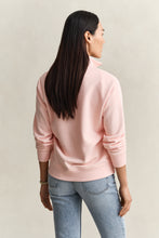 Load image into Gallery viewer, Gant Shiled Half-Zip Sweater in Apricot Pink
