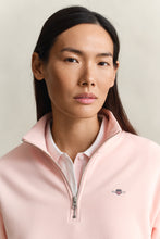 Load image into Gallery viewer, Gant Shiled Half-Zip Sweater in Apricot Pink
