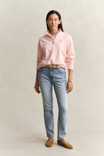 Load image into Gallery viewer, Gant Shiled Half-Zip Sweater in Apricot Pink
