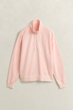 Load image into Gallery viewer, Gant Washed Sheild Half-Zip Sweater in Apricot Pink
