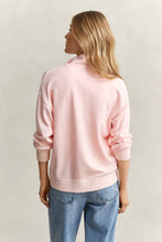 Load image into Gallery viewer, Gant Washed Sheild Half-Zip Sweater in Apricot Pink
