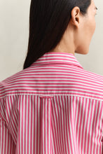 Load image into Gallery viewer, Gant Classic Poplin Striped Shirt in Bright Fuschia
