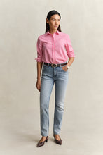 Load image into Gallery viewer, Gant Classic Poplin Striped Shirt in Bright Fuschia
