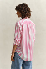 Load image into Gallery viewer, Gant Classic Poplin Striped Shirt in Bright Fuschia
