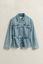 Load image into Gallery viewer, Gant Denim Jacket with Tie Deatil in Light Blue
