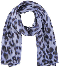 GERRY WEBER Scarf in Blue Leopard Print