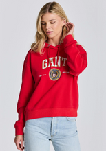 Load image into Gallery viewer, Gant D1 Crest Shield Hoodie in Red
