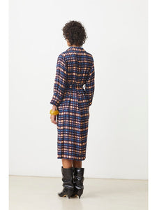 Suncoo Cecily Dress in Navy