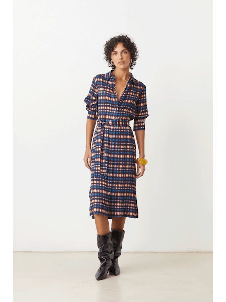 Suncoo Cecily Dress in Navy